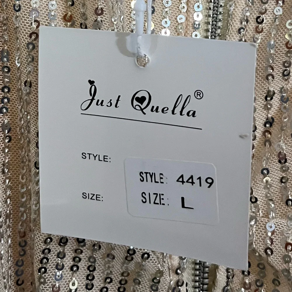 NEW Cowl Neck Sequin Mini Dress - Picture 9 of 11